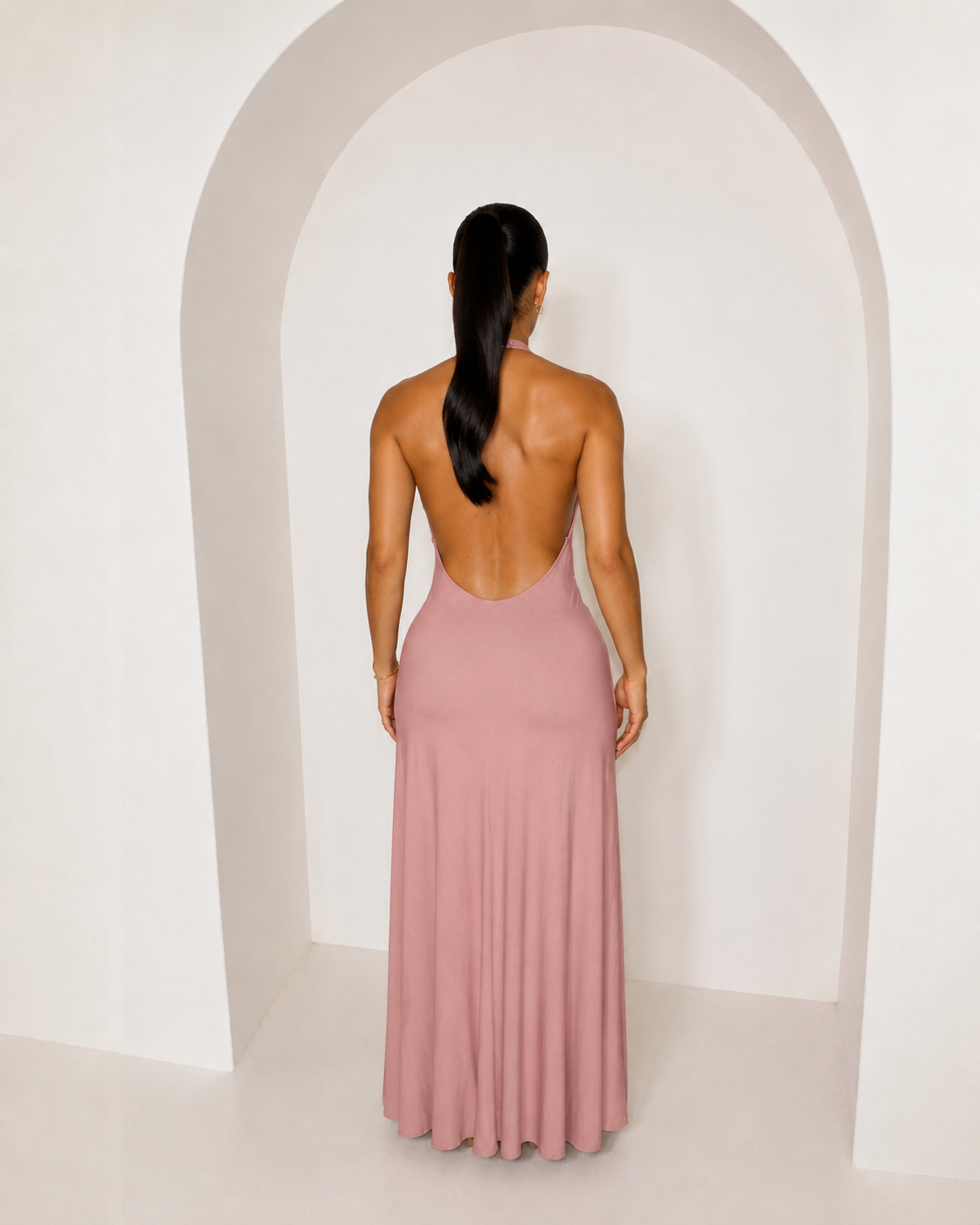 Luna Plunge Slit Maxi Dress