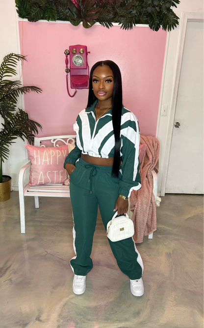 THE 'COURTSIDE' TRACKSUIT - GREEN