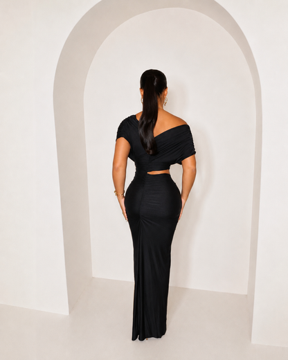 Entangled Cut-Out Maxi Dress - Black