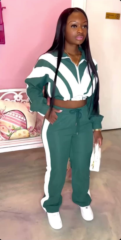 THE 'COURTSIDE' TRACKSUIT - GREEN